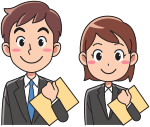 Business man and woman with documents